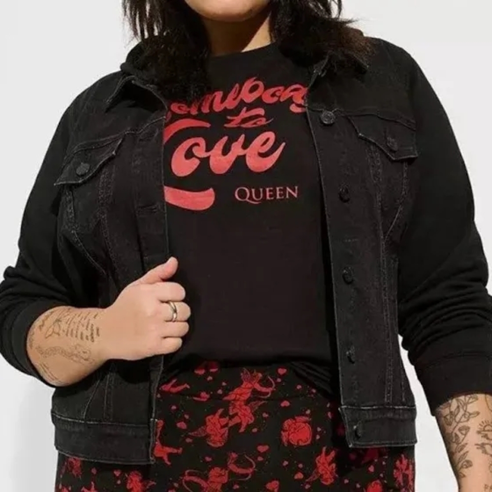 Black Washed Denim Jacket - Women's Black Jacket